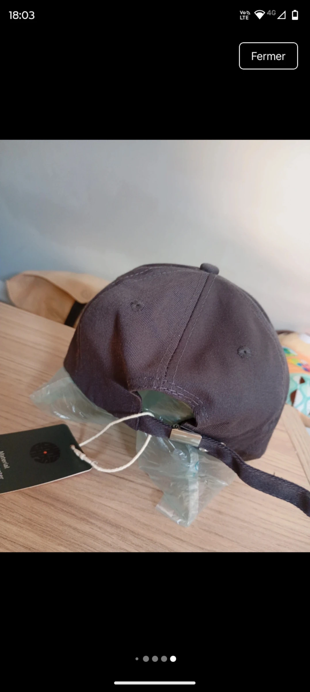 Grey adjustable vintage style cap – photo 2